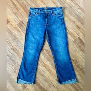 Mother the insider crop step fray jeans size 29